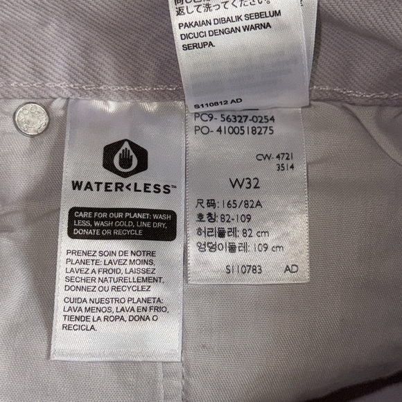 LEVI'S 501 HIGH RISE ORIGINAL DENIM JEAN SHORTS Washed Lilac - Picture 7 of 11